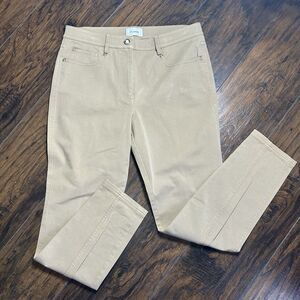 St. John Collection Beige Khaki High Rise Skinny Ankle Pants Luxury Size 8